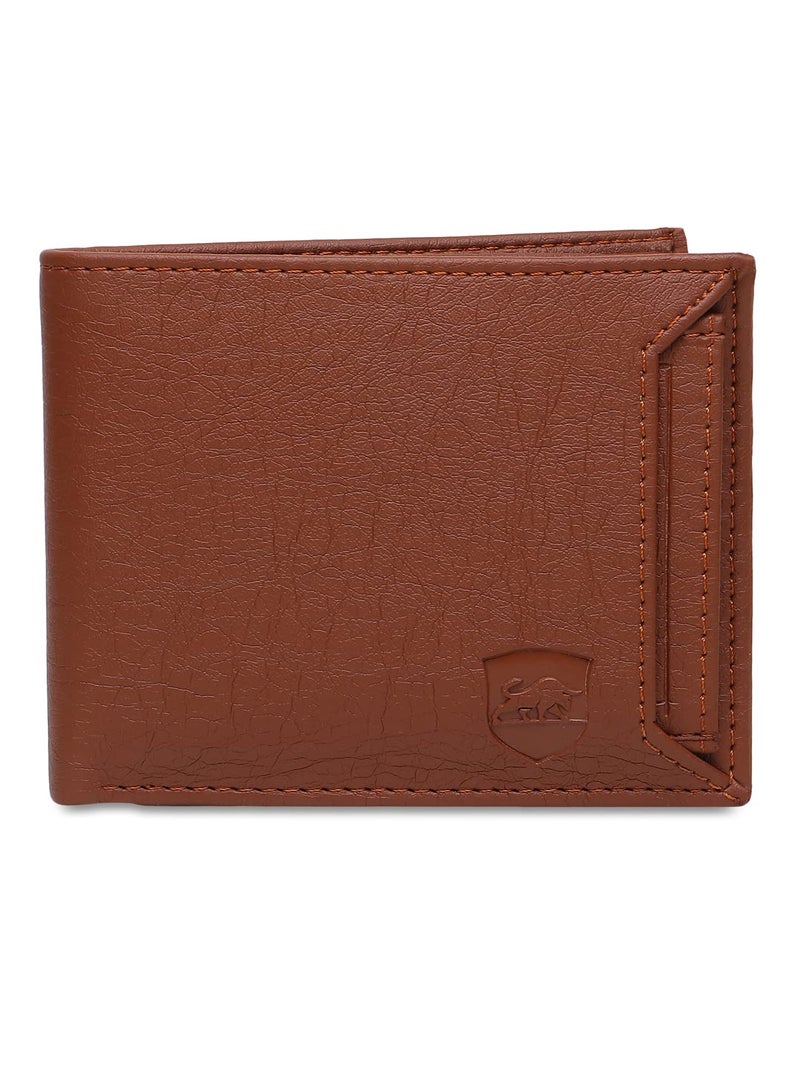 SAMTROH Men's Faux Leather Wallet , Tan - Image 1