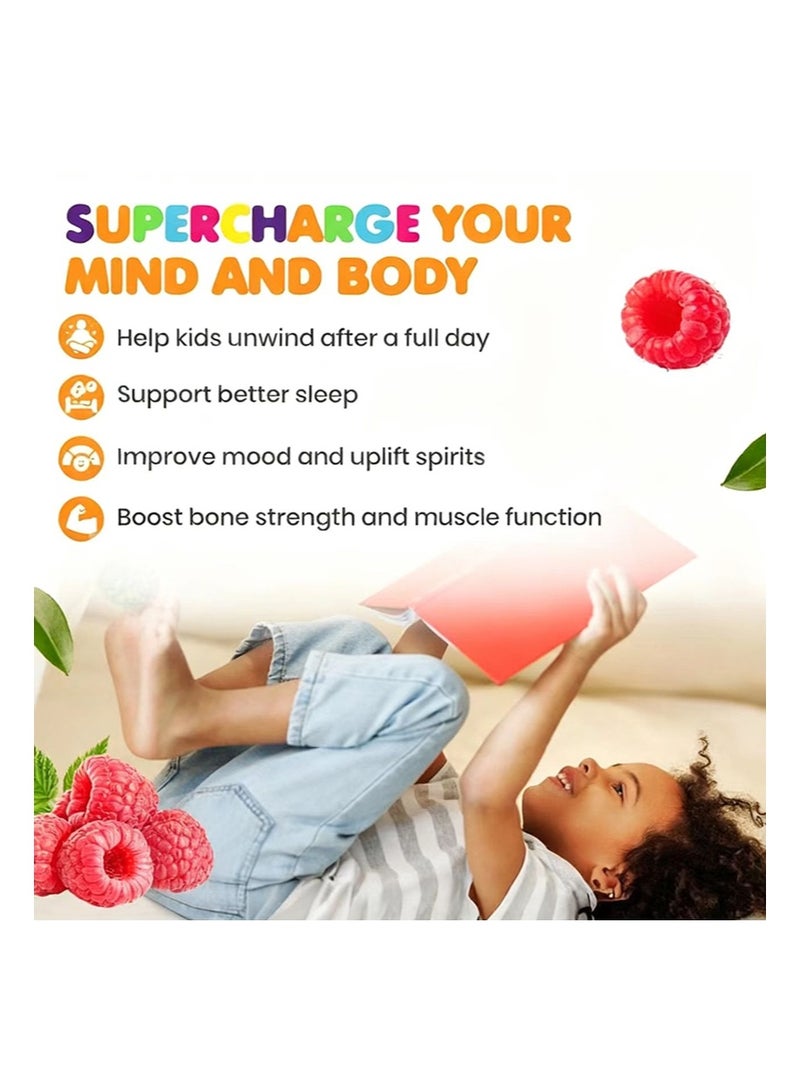 LINE ONE Kids Magnesium Gummies Sugar-Free - Calm Magnesium Citrate Anit-Stress Gummies Supplement for Children, Sugar-Free Magnesium Calm Chews for Kids 60 Count - Image 4