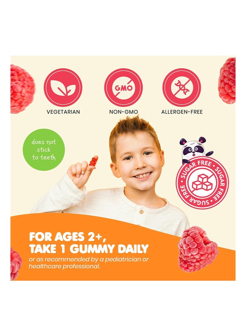 LINE ONE Kids Magnesium Gummies Sugar-Free - Calm Magnesium Citrate Anit-Stress Gummies Supplement for Children, Sugar-Free Magnesium Calm Chews for Kids 60 Count - Image 3
