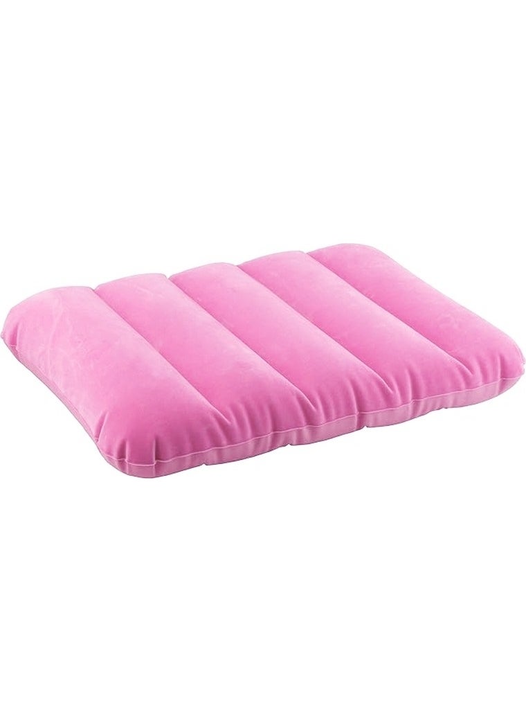 INTEX - Inflatable Pillow - Travel Pillow - Camping Pillow - Orthopedic Inflatable Pillow - Inflatable Velvet Pillow - Sea Pillow - Beach Pillow - Image 1