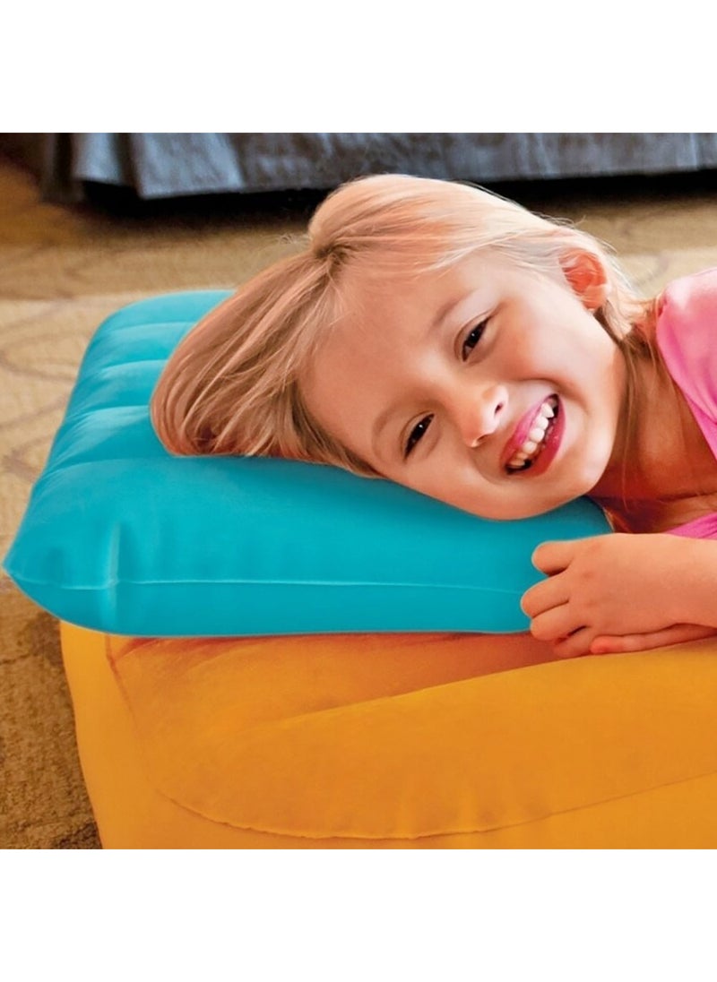 INTEX - Inflatable Pillow - Travel Pillow - Camping Pillow - Orthopedic Inflatable Pillow - Inflatable Velvet Pillow - Sea Pillow - Beach Pillow - Image 1