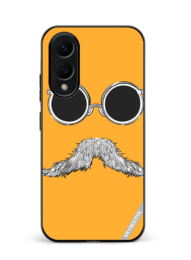 Protective Case Cover For Samsung Galaxy S25 Edge Baba Mustaches Design Multicolour