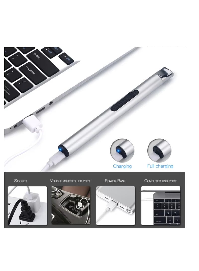 USB Rechargeable Electric Arc Candle Lighter – Windproof, Flameless  Eco-Friendly - Image 3