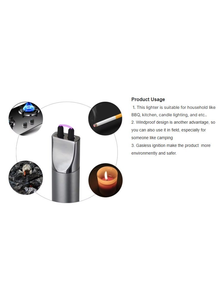USB Rechargeable Electric Arc Candle Lighter – Windproof, Flameless  Eco-Friendly - Image 2