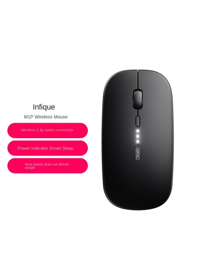 إنفيك Inphic M1p ماوس لاسلكي قابل لإعادة الشحن بلوتوث ثلاثي الوضع صامت مكتبي لهواوي لينوفو أبل - Image 1