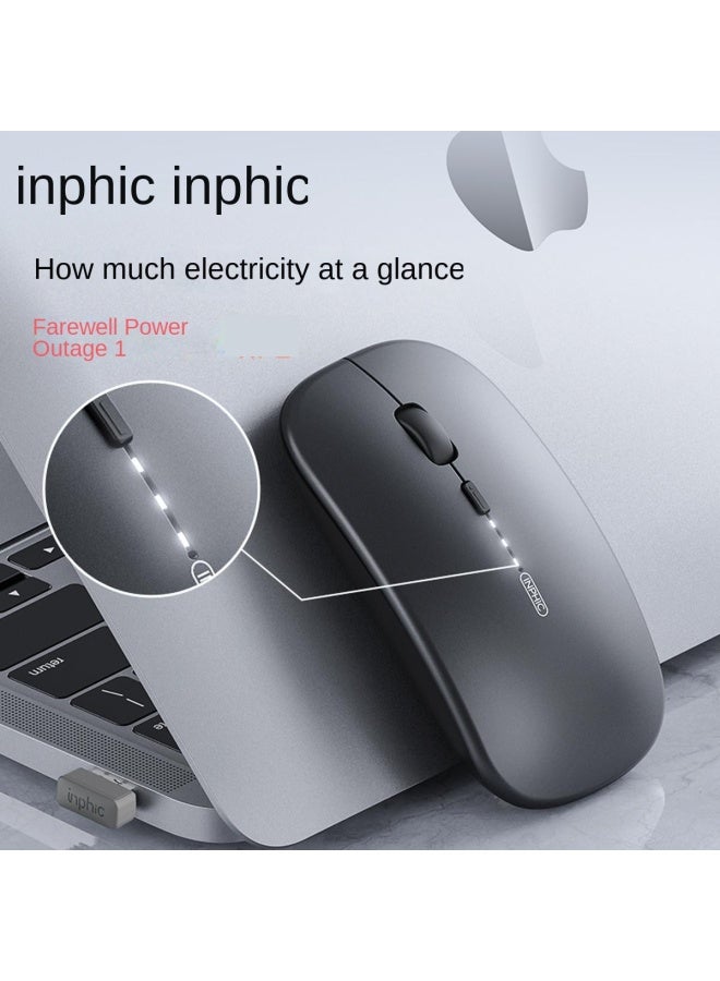 إنفيك Inphic M1p ماوس لاسلكي قابل لإعادة الشحن بلوتوث ثلاثي الوضع صامت مكتبي لهواوي لينوفو أبل - Image 2