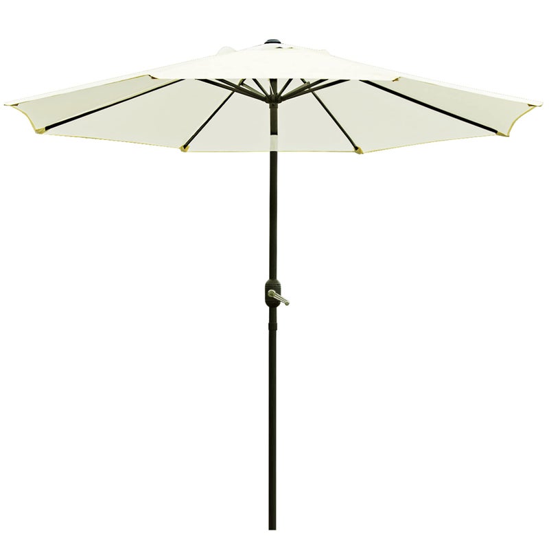 Sunnyglade 9' Patio Umbrella Outdoor Table Umbrella with 8 Sturdy Ribs (Beige) - Image 1