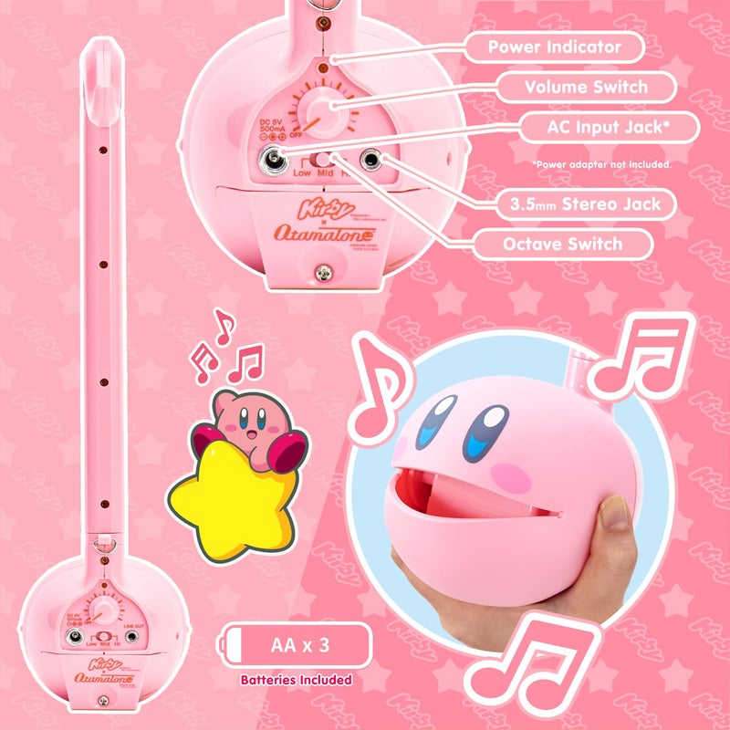Otamatone Deluxe Japanese Musical Instrument Portable Music Synthesizer from Japan by Maywa Denki Studio Award Winning, Educational Fun Gift for Children, Teens & Adults - Kirby (English Manual) - Image 4