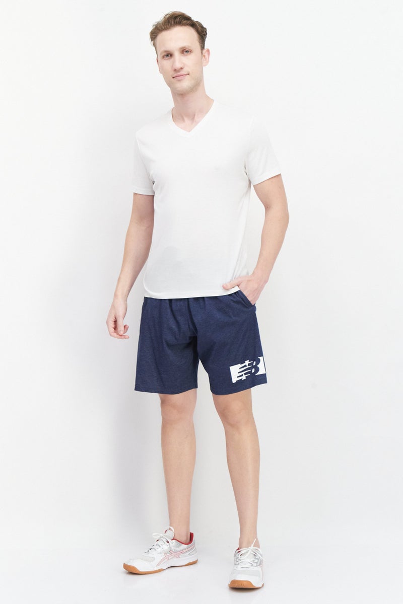 New Balance Men Sportswear Fit Training Shorts, Navy Blue - Image 4