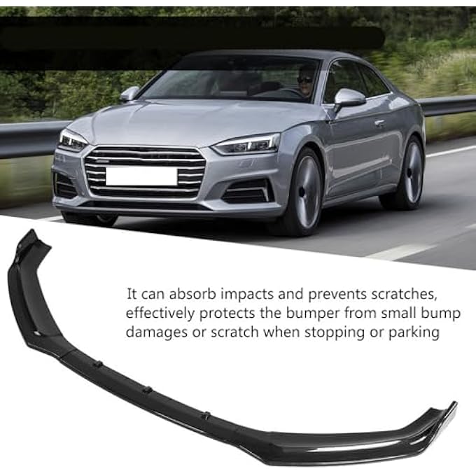 Brilluxa Bumper Canard, Lip Splitter Panel, Compatible with B9 2017-2018, Front Body Shovel Set, Car Aerodynamic Trim (Carbon Fiber Pattern) - Image 2