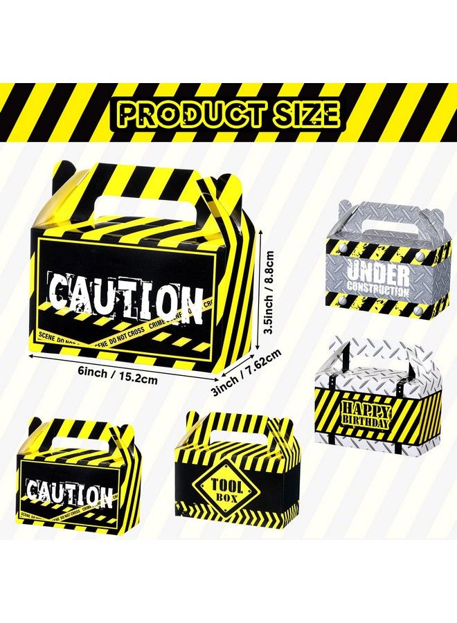 Marspark 16 Pack Construction Party Favor Treat Boxes Construction Birthday Party Supplies Dump Truck Goodie Bags For Kids Boy Birthday Party Baby Shower Dump Truck Party - Image 3