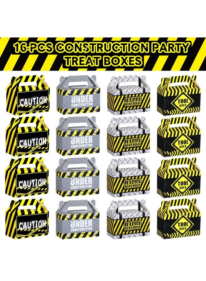 Marspark 16 Pack Construction Party Favor Treat Boxes Construction Birthday Party Supplies Dump Truck Goodie Bags For Kids Boy Birthday Party Baby Shower Dump Truck Party - Image 4