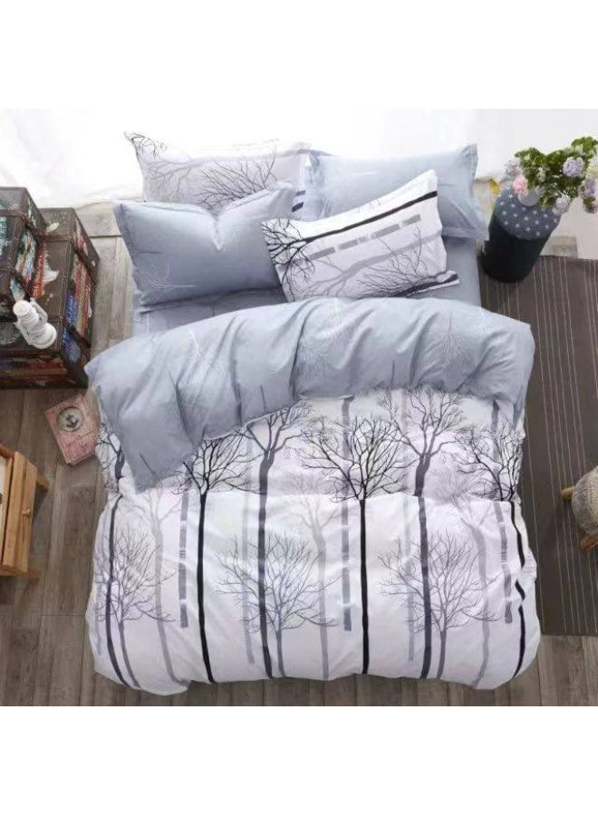Luxury King 6-Piece Bedding Set –  simple Design, 220x240cm Duvet Cover with Fitted Sheet & 4 Pillowcases