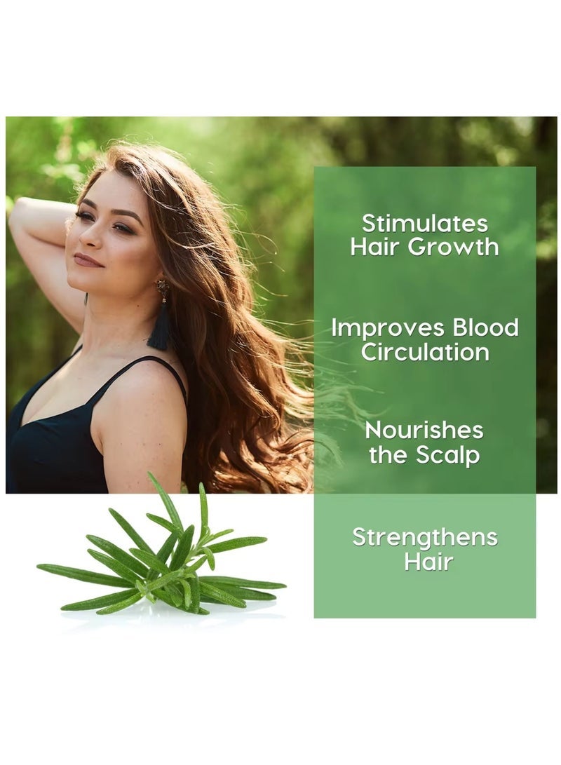 ELBBUB 120ml Rosemary Essential Oil for Hair Growth Pure Organic Rosemary Oil for Dry Damaged Hair and Growth Hair Scalp Oil Pure and Natural Premium Quality Oil Hair Loss Treatment Oil for Men and Women - Image 3