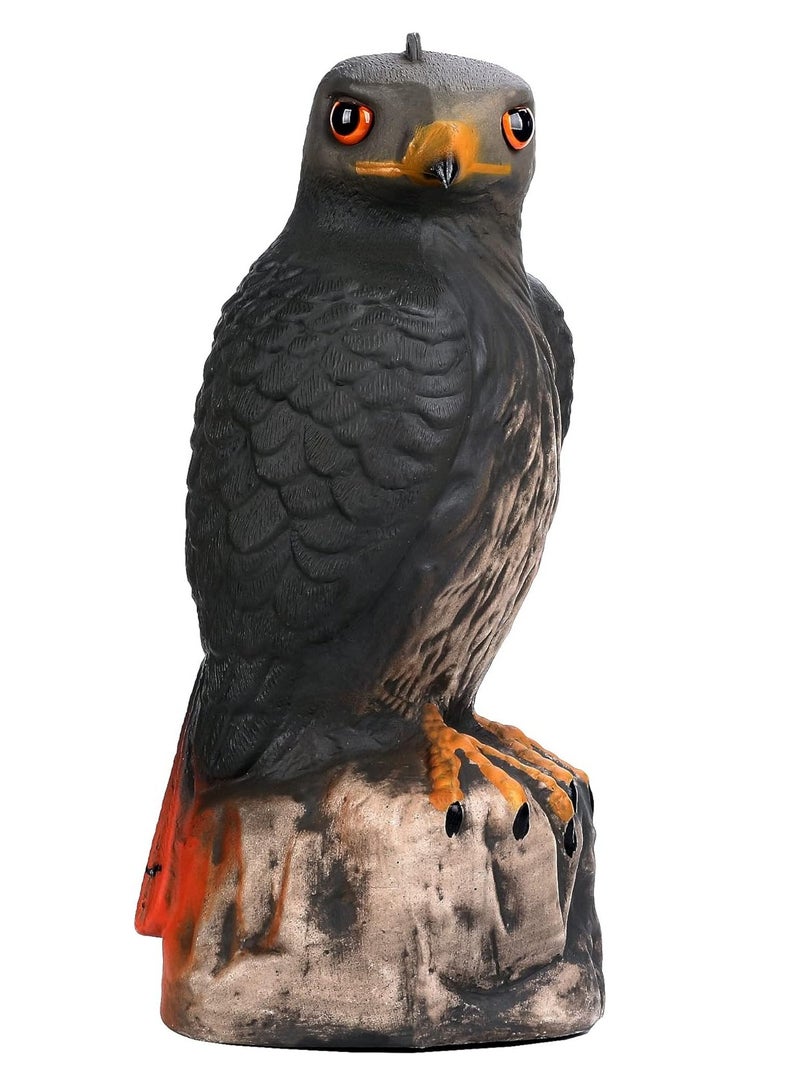 Excefore Large Realistic Falcon Statue Decoy Bird Scarer Plastic Garden Bird Repeller Scarecrow Bird Scare Seagull Crow Scare Birds Away for Garden - Image 1