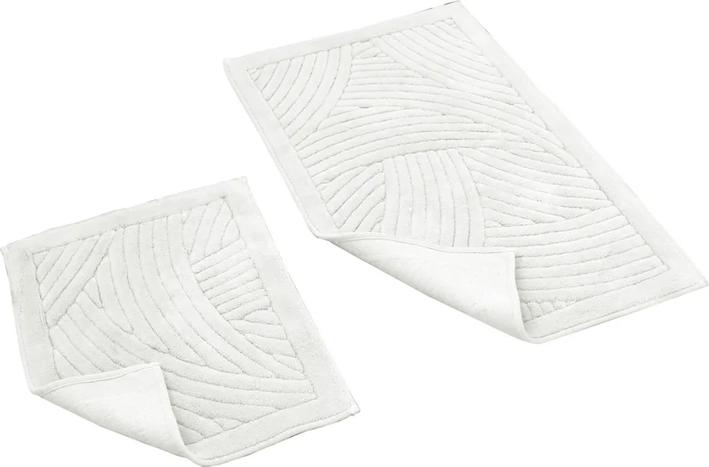 فايند Labyrinth Pattern Bathroom Mat Toilet Seat Set 100% Natural Cotton 2liset