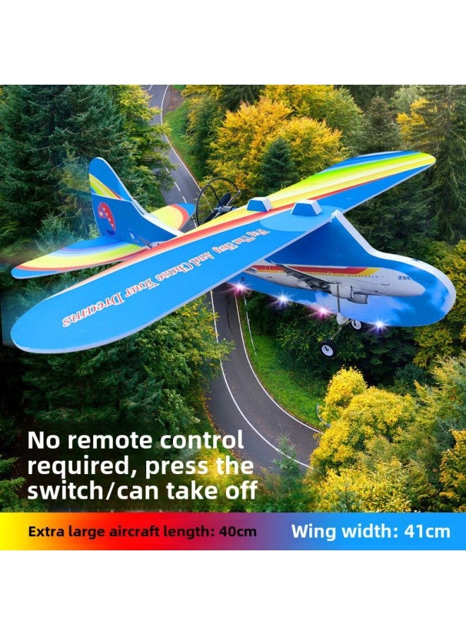 Su 35 Su 27 Electric Aircraft C919 Hand Throwing Glider Airplane Model Children's Aircraft Supply-Color:Extra-large Trainer 40cm (with Lights)  - Image 1