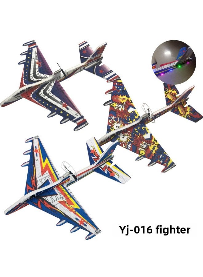 Su 35 Su 27 Electric Aircraft C919 Hand Throwing Glider Airplane Model Children's Aircraft Supply-Color:Extra-large Trainer 40cm (with Lights)  - Image 5