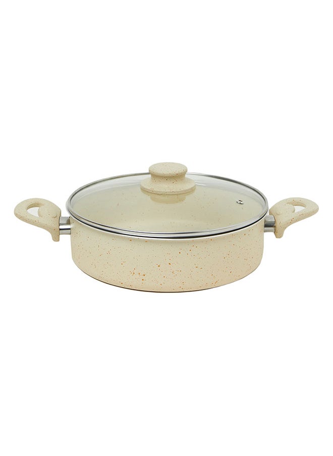Napoli - 13 Pieces Turkish Granite Cookware Set with Pyrex Lid - Beige - Image 1