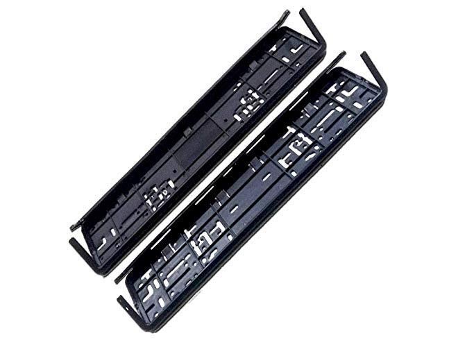 BOWRAIN Car Number Plates Frame (Number Plates Holders) Front and Back for Tata Nano (2008 Onwards), (Set of 2), Black - Image 2