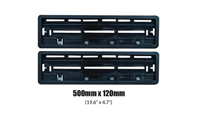 BOWRAIN Car Number Plates Frame (Number Plates Holders) Front and Back for Tata Nano (2008 Onwards), (Set of 2), Black - Image 4