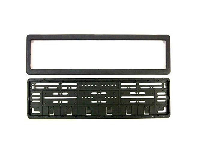 BOWRAIN Car Number Plates Frame (Number Plates Holders) Front and Back for Tata Nano (2008 Onwards), (Set of 2), Black - Image 3
