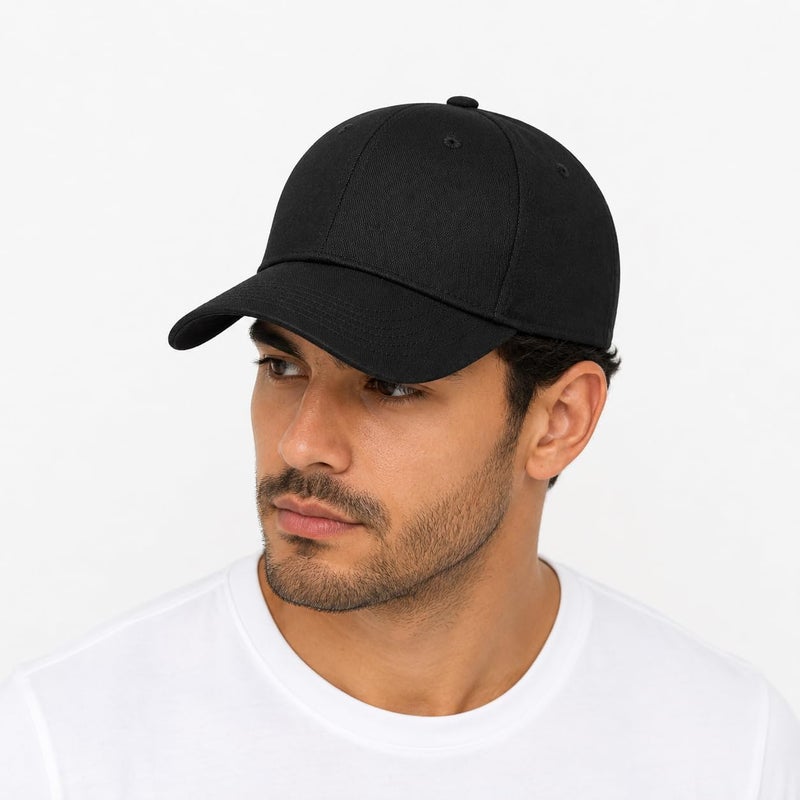 ALKAYAN Classic Plain Baseball Cap – Unisex Adjustable Strapback Hat for Men & Women ... - Image 2