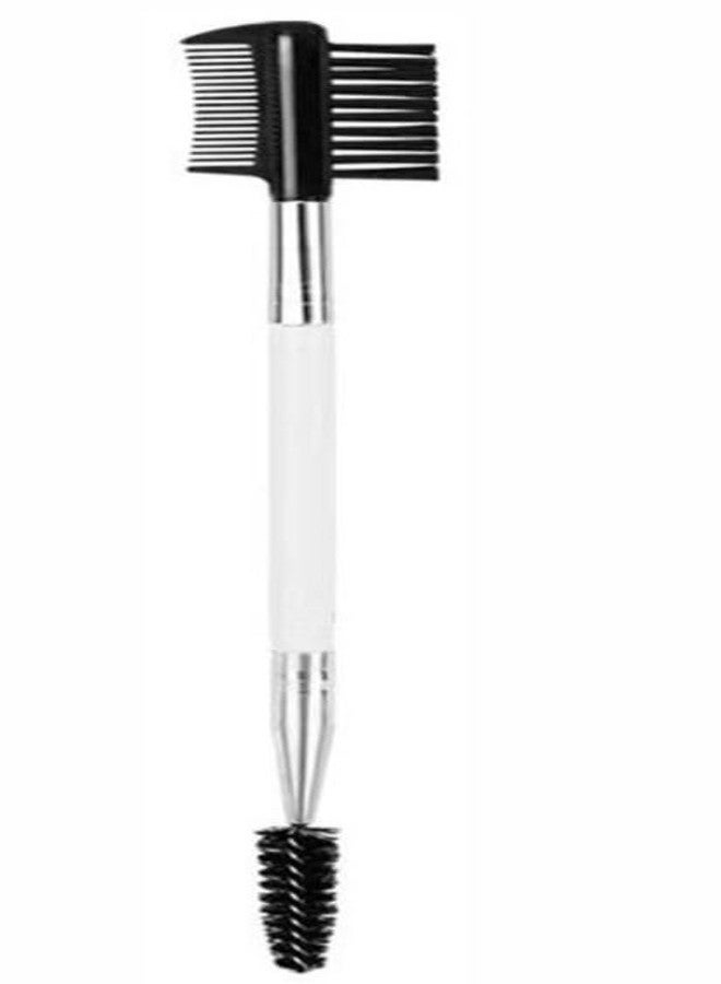 Gugzy Double-end Eyelash Comb Separator Mascara Lift Curl Metal Beauty Eyes Makeup Tool Eyelashes Comb, Eyelash Comb, Mascara Brush, Eye Makeup Tool, Mascara Curl, Eye Makeup Brush (White Silver) - Image 1