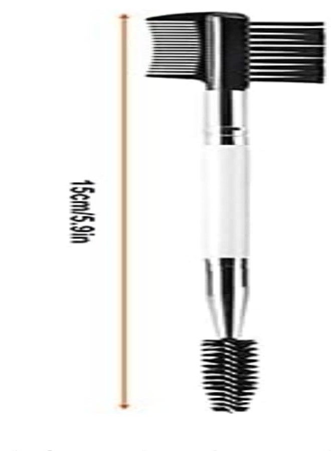 Gugzy Double-end Eyelash Comb Separator Mascara Lift Curl Metal Beauty Eyes Makeup Tool Eyelashes Comb, Eyelash Comb, Mascara Brush, Eye Makeup Tool, Mascara Curl, Eye Makeup Brush (White Silver) - Image 2