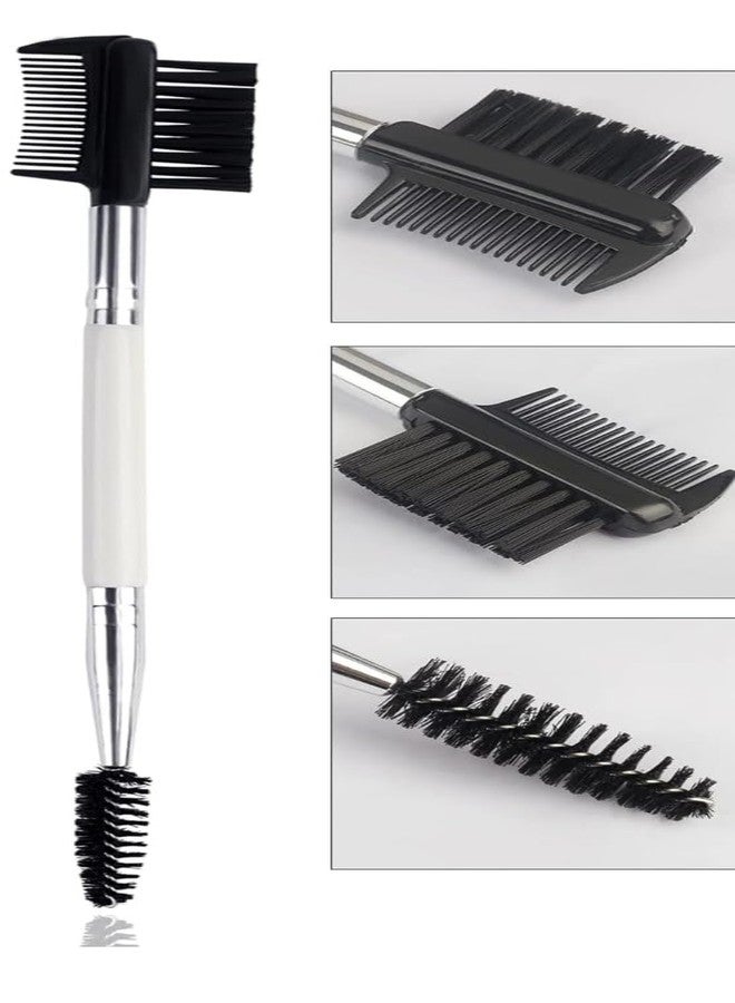 Gugzy Double-end Eyelash Comb Separator Mascara Lift Curl Metal Beauty Eyes Makeup Tool Eyelashes Comb, Eyelash Comb, Mascara Brush, Eye Makeup Tool, Mascara Curl, Eye Makeup Brush (White Silver) - Image 3
