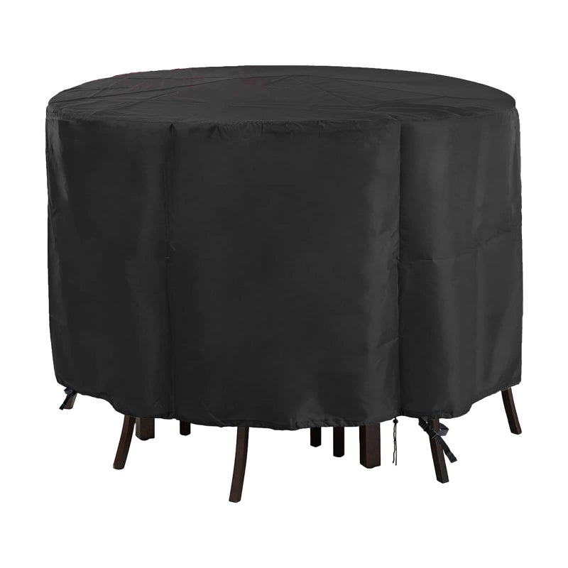 Jungda Round Patio Bar Height Table and Chair Cover 90 InchOutdoor Round Tall High Patio Table Cover for Patio Rounds Furniture Patio Set Covers Waterproof Outdoor 90 X 43 Inch Black