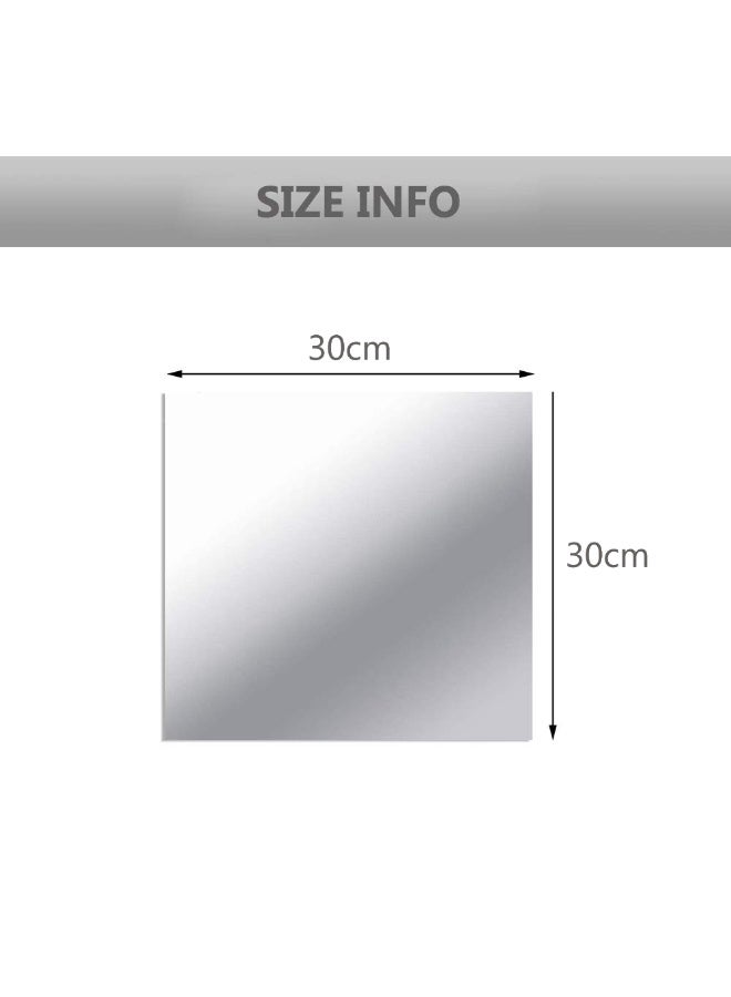 Full Length Wall Mirror, 4PCS Self Adhesive Wall Mounted Square Mirror Tiles, Frameless Mirror set for Home Office Bedroom Living Room Bathroom Door Gym (30 * 30cm)  - Image 2