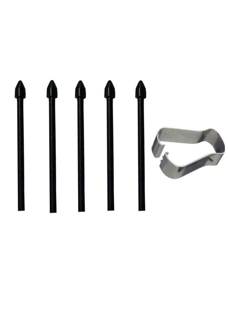 5 Pack Touch Stylus S Pen Replacement Tips For Samsung Galaxy Tab S6 Lite S6/S7/S7+/Note 10/Note 20 Black  - Image 1