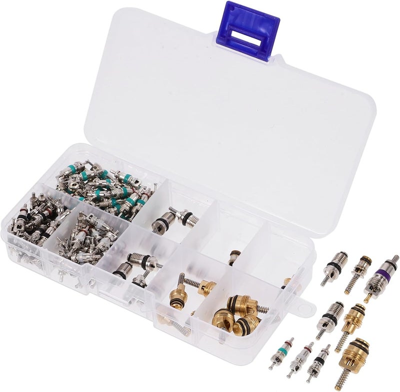 VOSAREA 1Set Valve Core Kit Automotive Air Conditioning System Valve Core Compatible with Systems for Maintenance and Repair of Car Units - Image 1