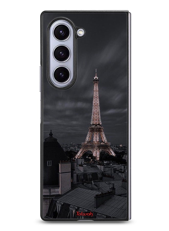 Tolwak Samsung Galaxy Z Fold6 Protective Case Cover Eiffel Tower In Night - Image 1