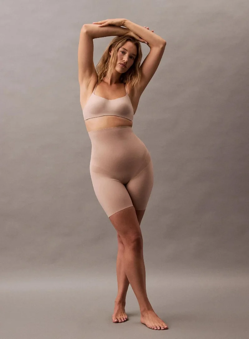 Calvin Klein Cedar High Waisted Shapewear Shorts - Stay Put Stretch for Women | Best Price UAE