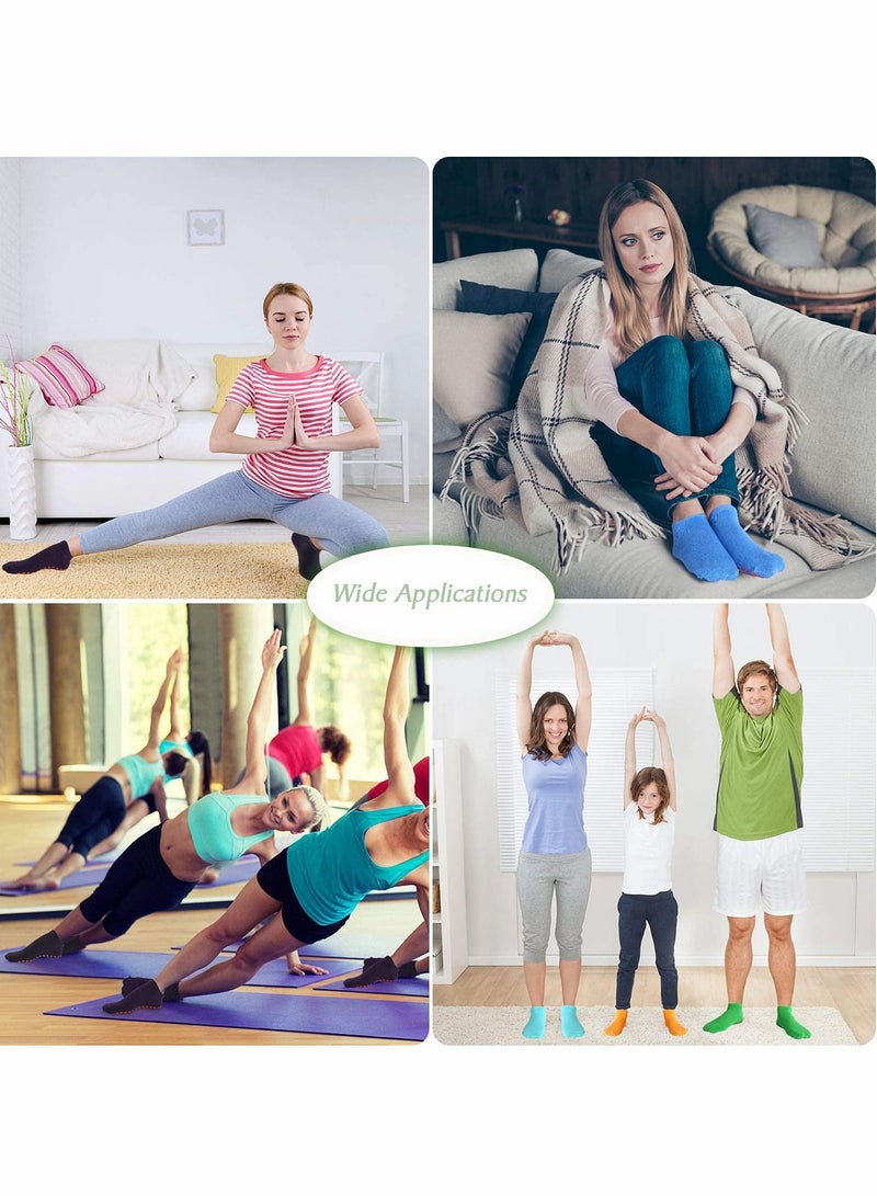 KASTWAVE 12 Pairs Non Slip Yoga Socks with Grips Women Anti-Skid Socks Sticky Grippers Socks for Pilates Ballet Barre Yoga, Multi Color - Image 3