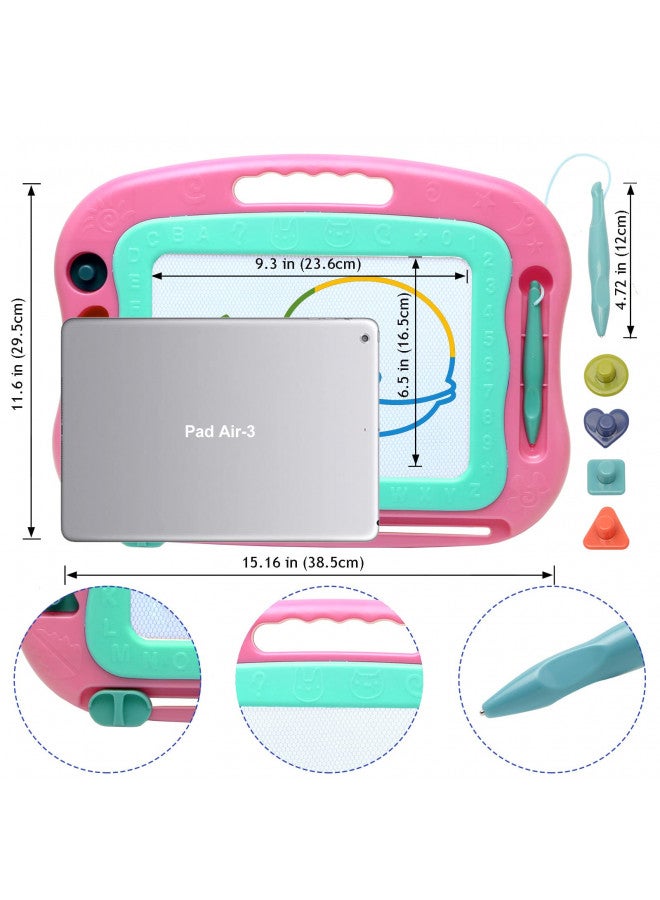 vusum Magnetic Drawing Board Magna Kids Doodle Board,Toddler Toys for Girls Boys 3 4 5 6 7 Year Old,Large Etch A Gifts Sketch Board Colorful Magnet Erasable Pad  - Image 3