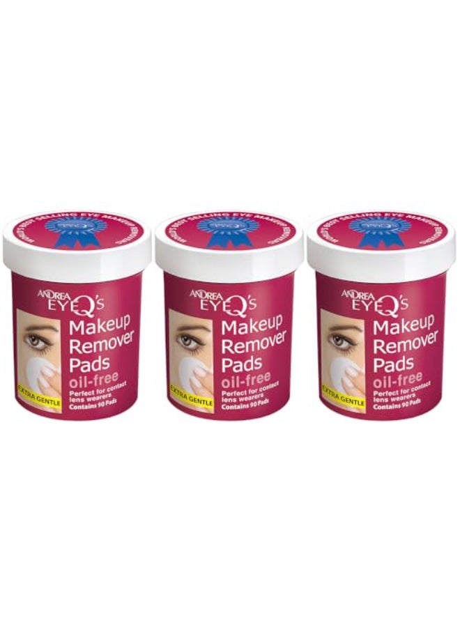 Andrea Eye Qs Oilfree Eye Makeup Remover Pads 65Count Pack of 3 - Image 1