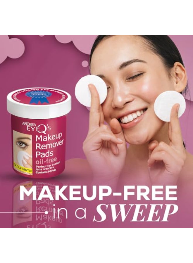 Andrea Eye Qs Oilfree Eye Makeup Remover Pads 65Count Pack of 3 - Image 4