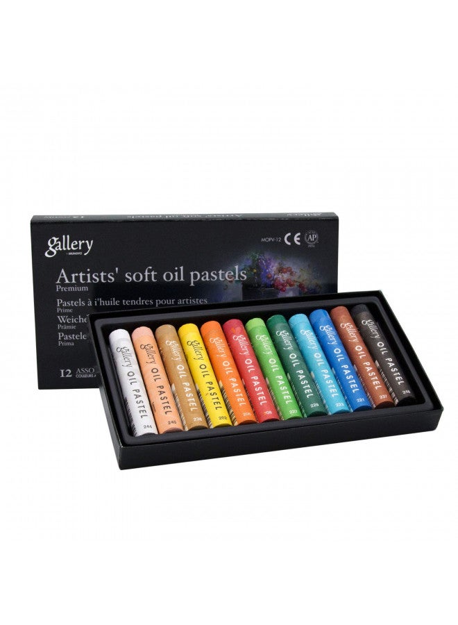 Mungyo Gallery Soft Oil Pastels Set of 12 - Assorted Colors - Image 2