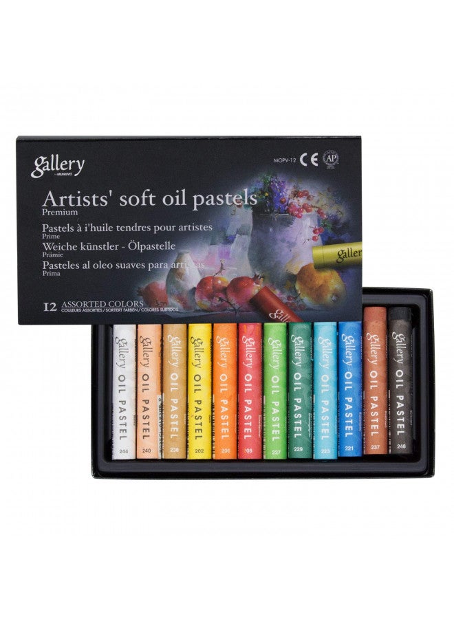 Mungyo Gallery Soft Oil Pastels Set of 12 - Assorted Colors - Image 1