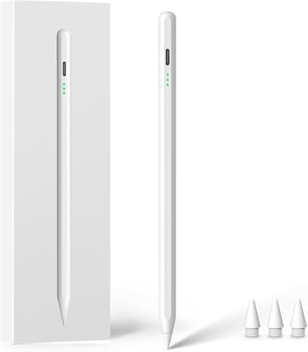 Mixoo Stylus Pen for iPad 2018-2024, 15 mins Fast Charge Apple Pen iPad Pencil with Palm Rejection and Tilt Sensitivity, Compatible with iPad Pro 11/12.9/13in, iPad 6/7/8/9/10, iPad Air 3/4/5, iPad Mini 5/6 - Image 1