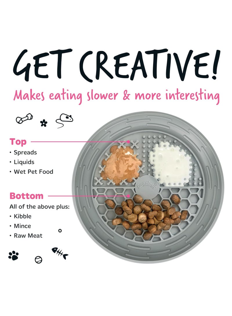 BUGALUGS Dog Mat Bowl 100 Food Grade Cat Food Mat and Licky Mats For Dogs Lick Mat Bowl Reduce Stress and Anxiety Single Black - Image 4