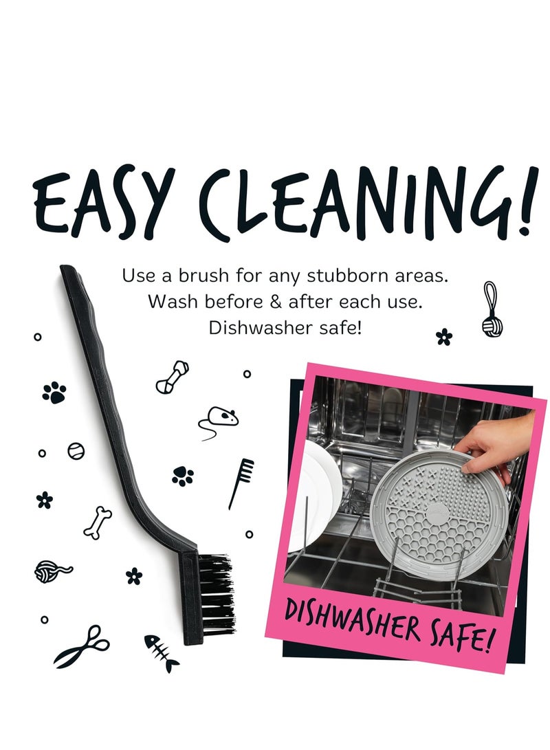 BUGALUGS Dog Mat Bowl 100 Food Grade Cat Food Mat and Licky Mats For Dogs Lick Mat Bowl Reduce Stress and Anxiety Single Black - Image 5