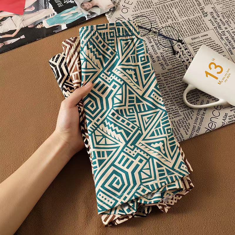 Men'S Underwear Arrow Pants American Breathable Retro Geometric Print Four-Corner Loose Home Casual Boxer Shorts - Image 3