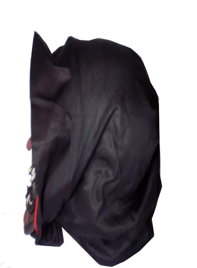 brown leaf� Fancy Cloth Cover face mask Holi Halloween Festival Costume Horror Scary Colour Prank Fun Veil naqaab Funny Colourful (Design 14) - Image 2