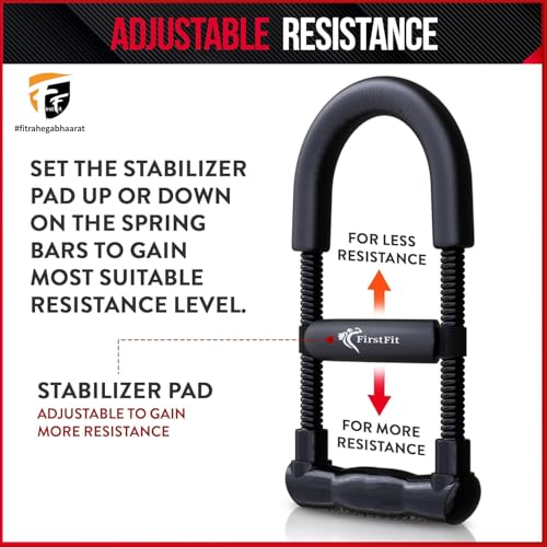 FirstFit Carbon Steel Adjustable Forearm Strengthener Wrist Exerciser Equipment for Upper Arm Workout and Strength Training, Forearm Hand Strengtheners Fitness Equipment (Black) - Image 4