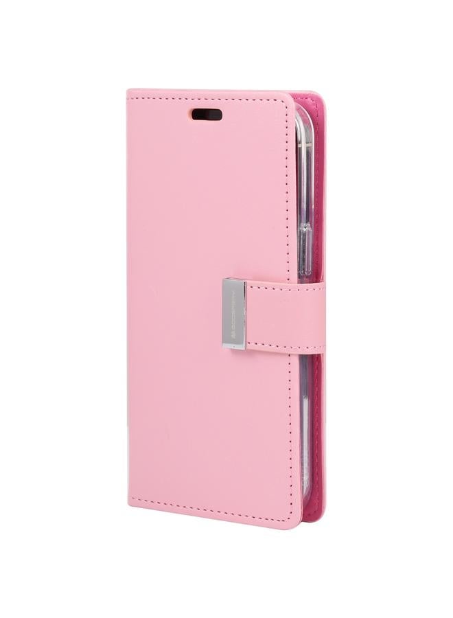 GOOSPERY Case For iPhone 15 Plus RICH DIARY Crazy Horse Texture Leather Phone Case - Image 2