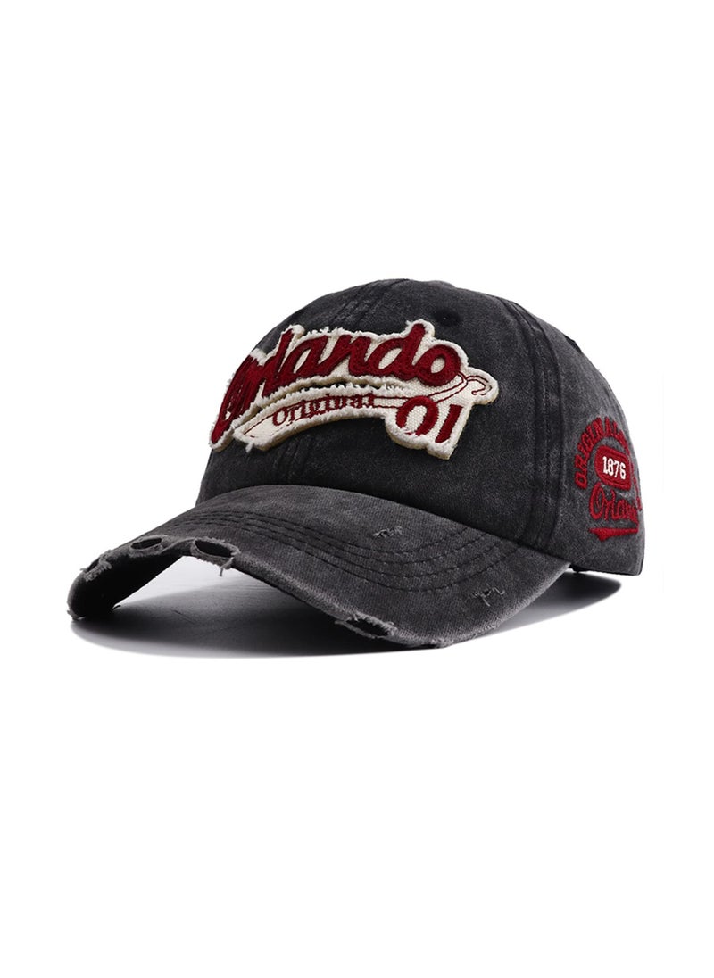 Excefore Baseball Cap Mens, Vintage Baseball Trucker Hat, Cotton Embroidered Snapback Cap, Unisex Snapback Outdoor Adjustable Sports Cap  - Image 5